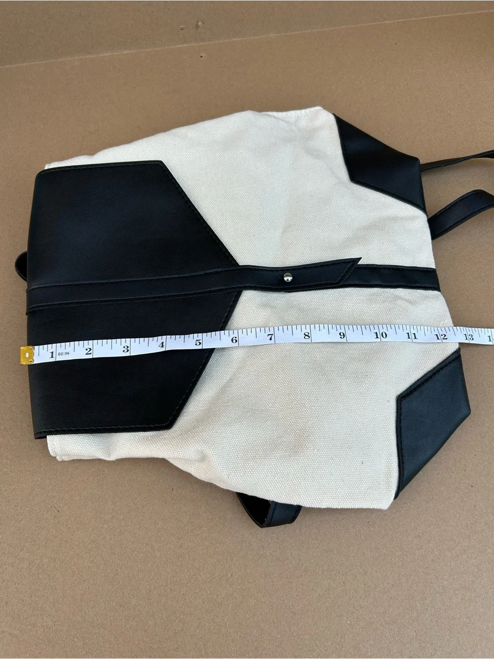 Deux Lux Backpack Women's Geometric Cut Black Beige